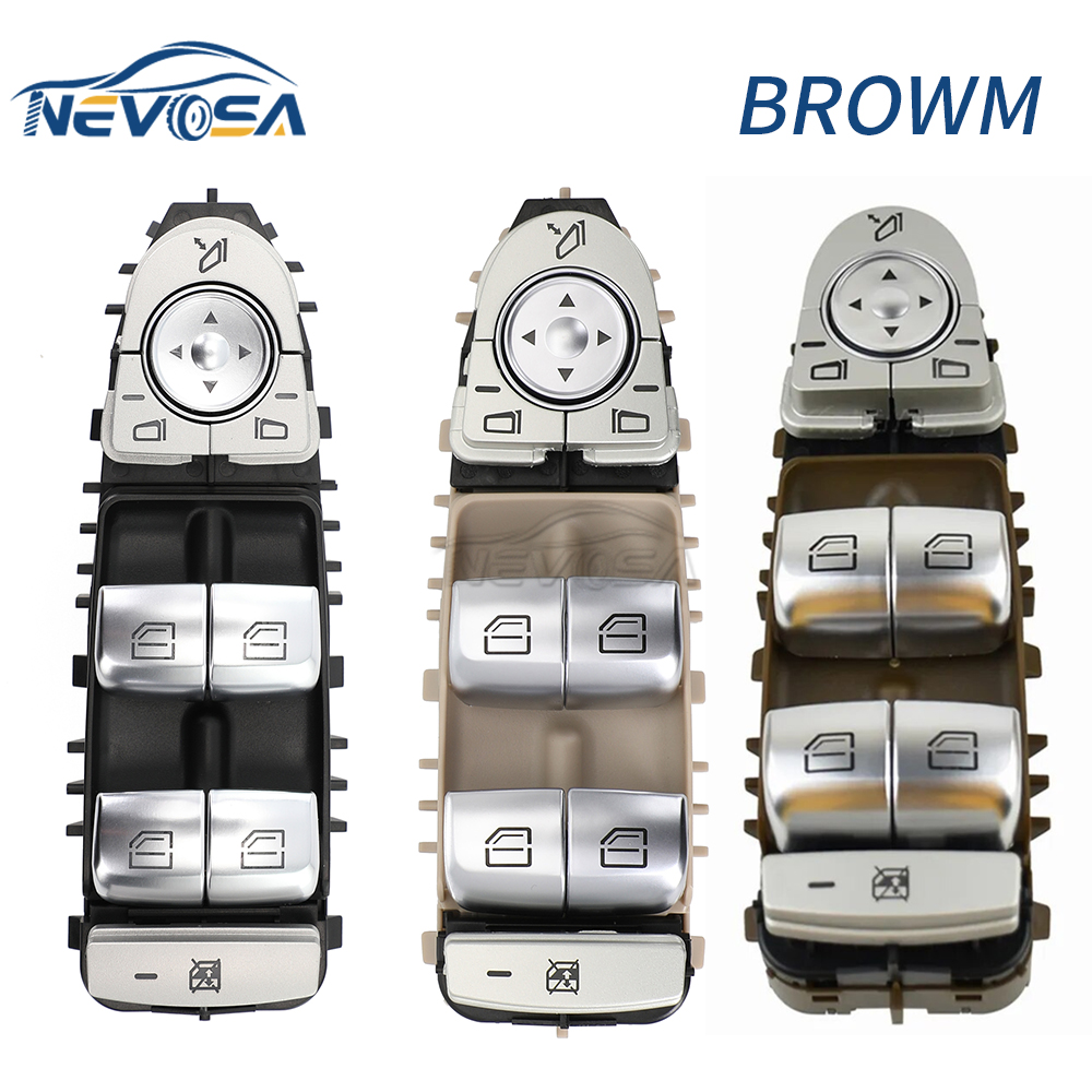 NEVOSA A2059056811 For Mercedes Benz C Class W205 S205 X253 C200 C300 C350 Car Power Window Switch Master Panel A2229056800