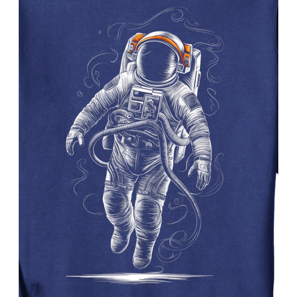 Long Sleeve Shirts for Men sweatshirt Astronaut Spaceman Floating In Space Graphic Tees Sweatshirt T shirt Tee Streetwear Casual tops clothes