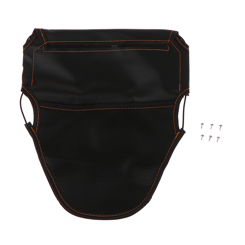 Motorcycle Scooter PU Leather Under Seat Storage Pouch Bag Dual Pockets Organizer