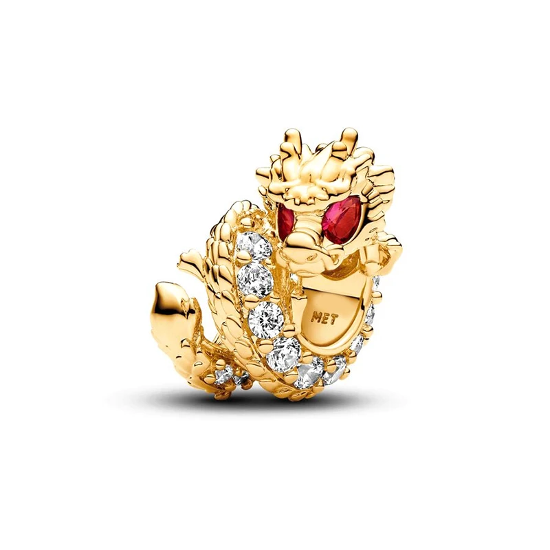 2024 New 14K Gold Silver Love Letter Envelope Dangle Charm Bead Fit S925 Snake Bracelets Women Jewelry Gift DIY