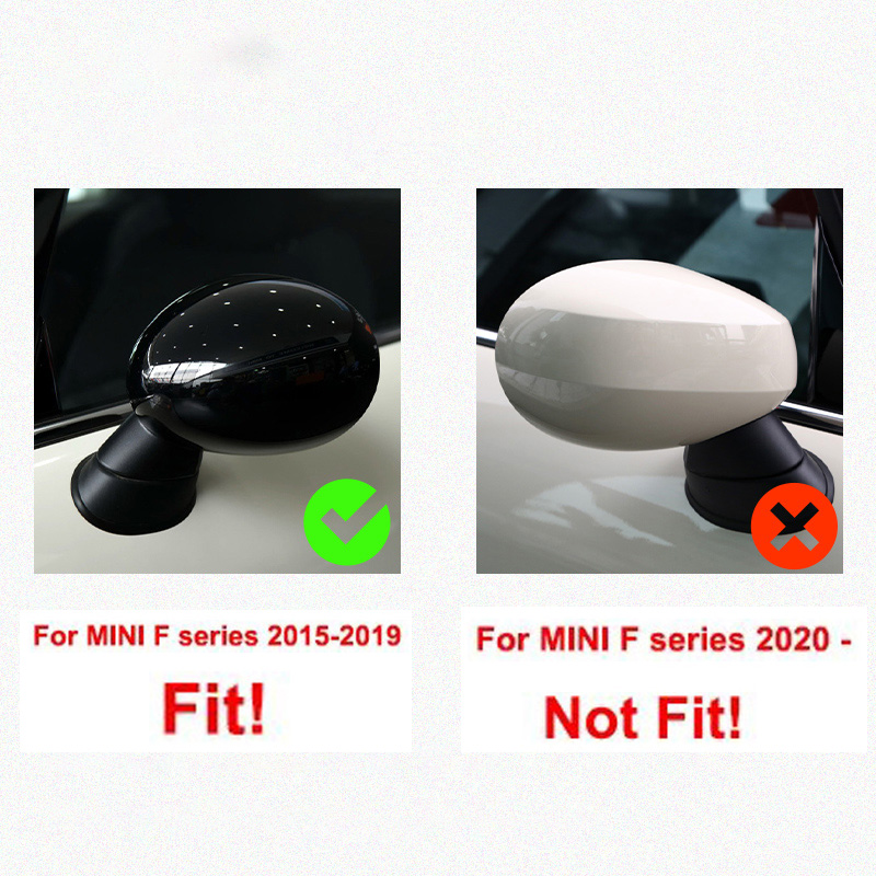 2Pcs/Set The Black Flag Car Shell Outside Rear View Mirror Covers For MINI Cooper One S JCW F54 F55 F56 F57 F60 2015-2019