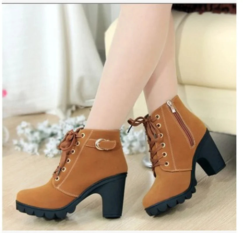 2024 Spring/Winter Womens Pump Boots High Quality Lace European Womens Shoes PU High Heels Quick Delivery 241111