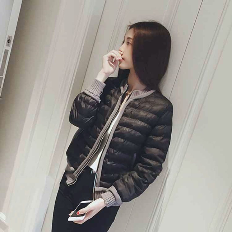Baseball Aviator Quilted Padded Patchwork Jackets for Women Woman Coat Black Bomber Thick Padding Korea Elegant Modern Luxury