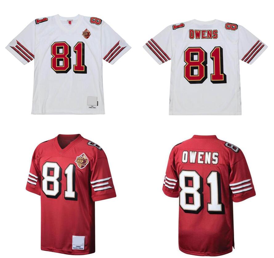 Stitched football Jerseys 81 Terrell Owens 1996 2002 50th mesh Legacy Retired retro Classics Jersey Men women youth S-6XL