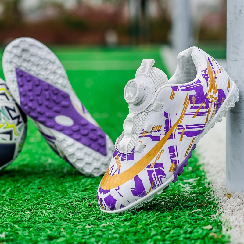 Soccer Shoes for Childrens TF/FG Outdoor Futsal Turf Training Boys Girl Society Football Field Boots Kids Cleats Grass Sneakers