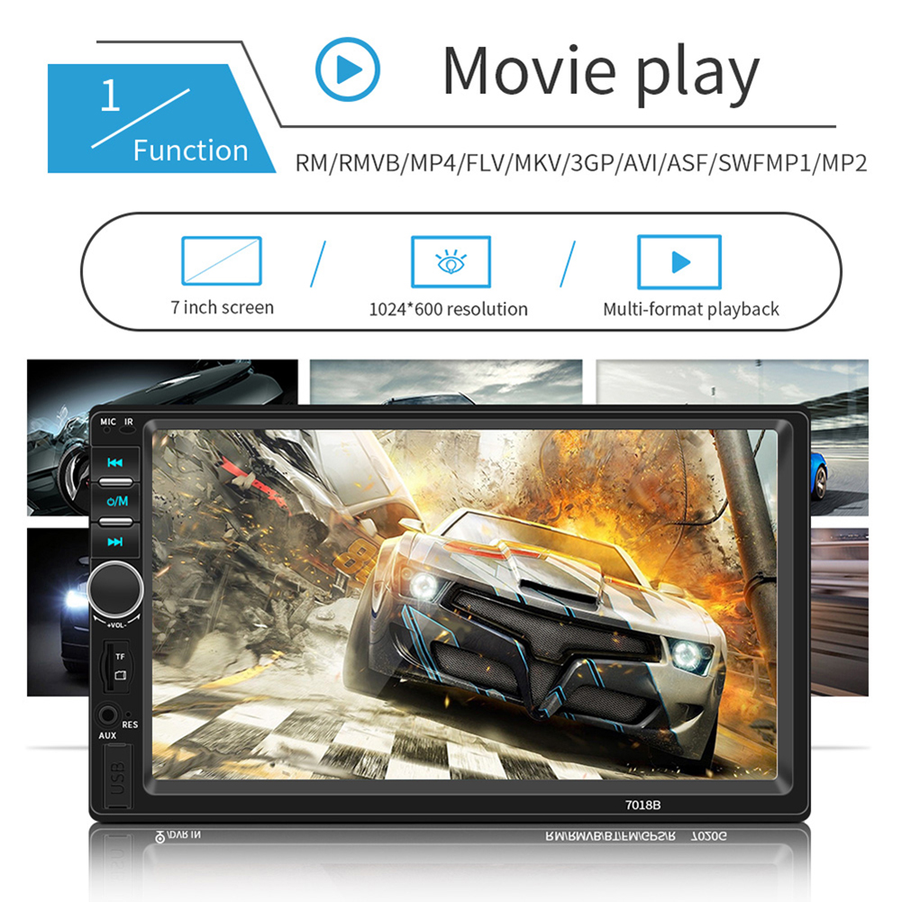 2 Din Car Radio 7" HD Autoradio Multimedia Player Touch Screen Auto Audio Car Stereo MP5 Bluetooth-compatible USB TF FM Camera