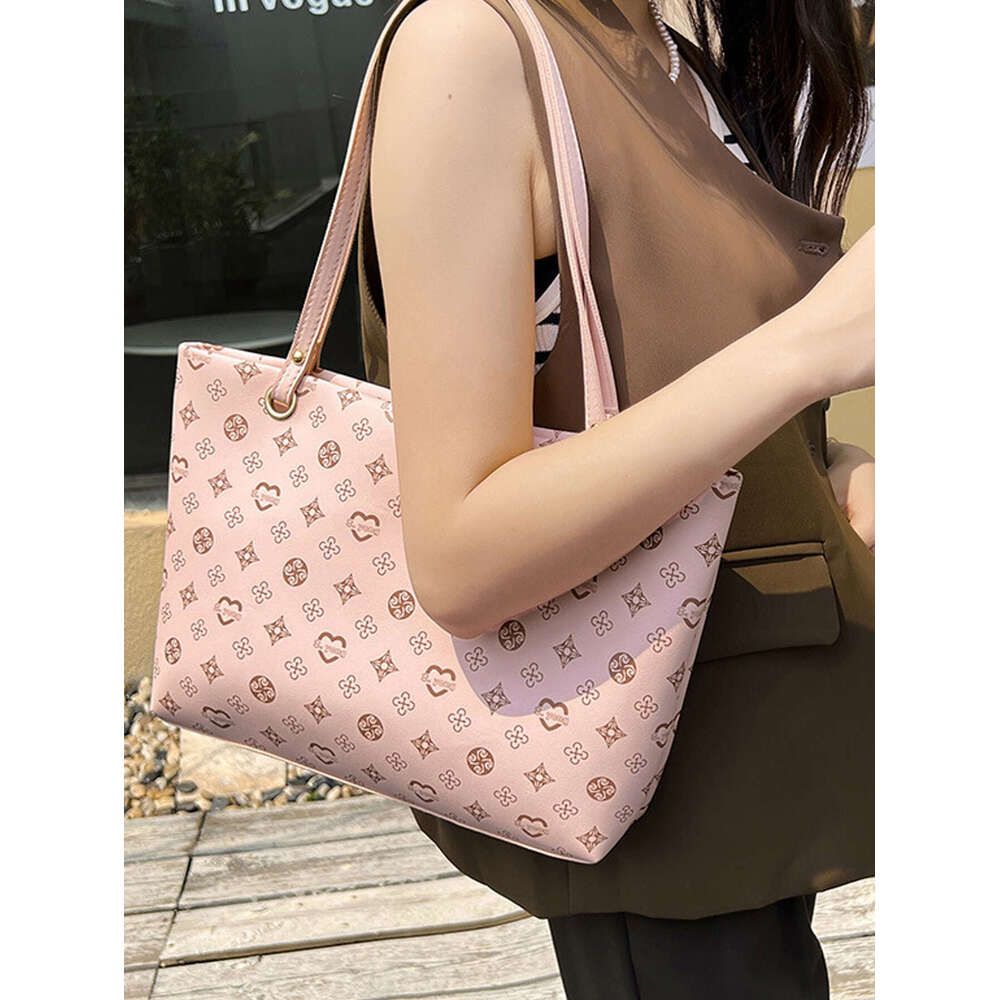Large capacity shoulder two-piece set 2024 new handbag European Tote bag ladies