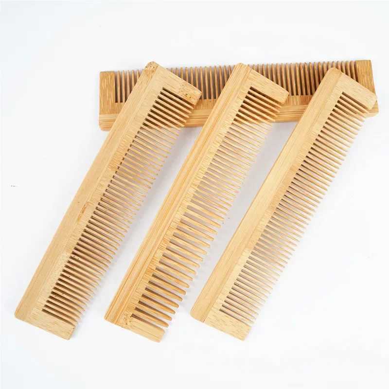 Barberia wooden comb bamboo massage hair comb natural anti-static brush hair care hair salon styling tools and accessories W241112