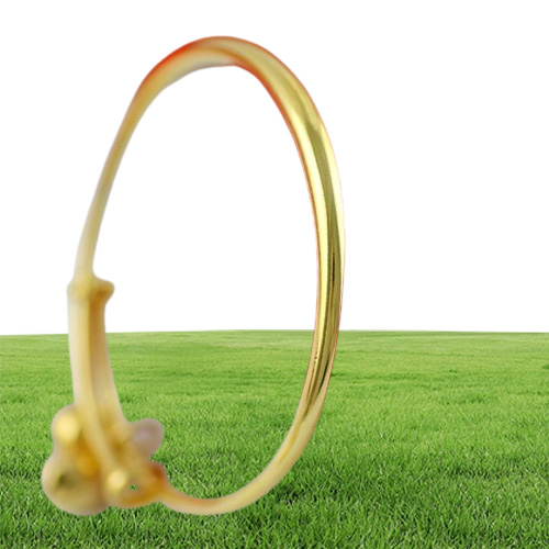 Jewelry Baby Bells Bracelet Bangles 24K Yellow Gold Color Bangles Bracelet for Babies Kids