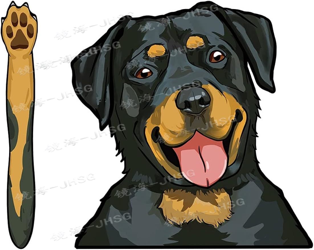 Interesting Dog Wave Arm Cute Animal Rear Window Windshield Wiper Sticker