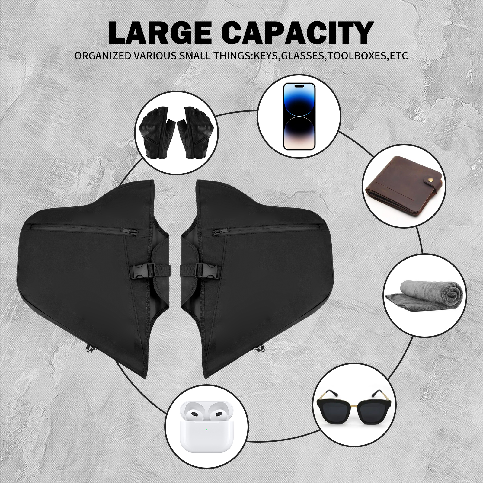 Motorcycle Soft Lowers Chaps Engine Guard Cover Leg Warmer Bag Waterproof For Harley Softail Breakout Fat Boy Slim FXDB 2018-23