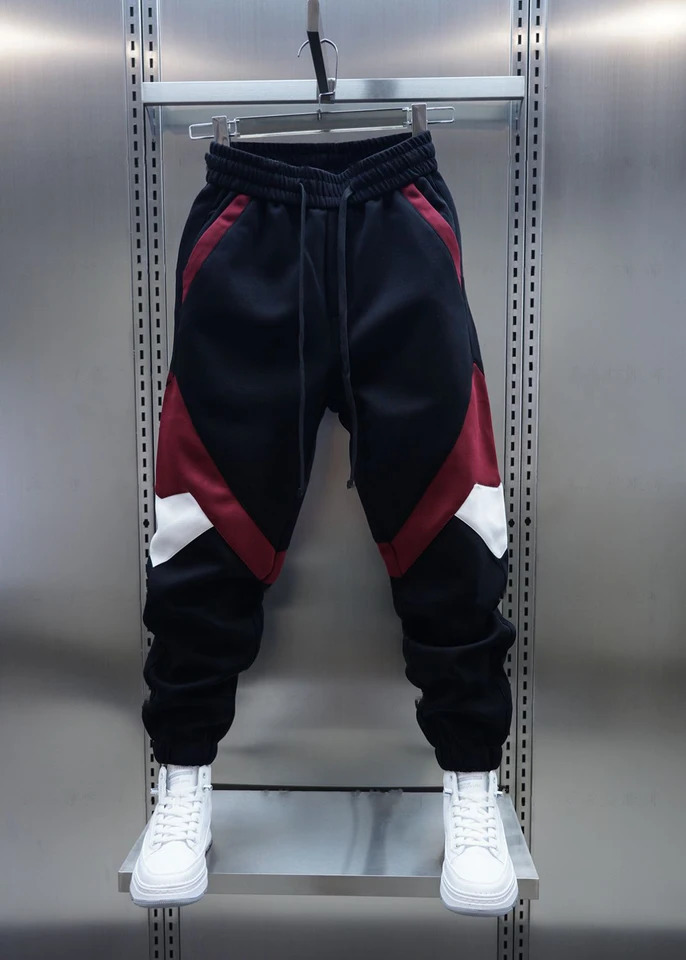 Patchwork Fashion Jogger Sweatpants Autumn Outdoor Casual Trousers Cotton Harem Pants ner Clothing 241112
