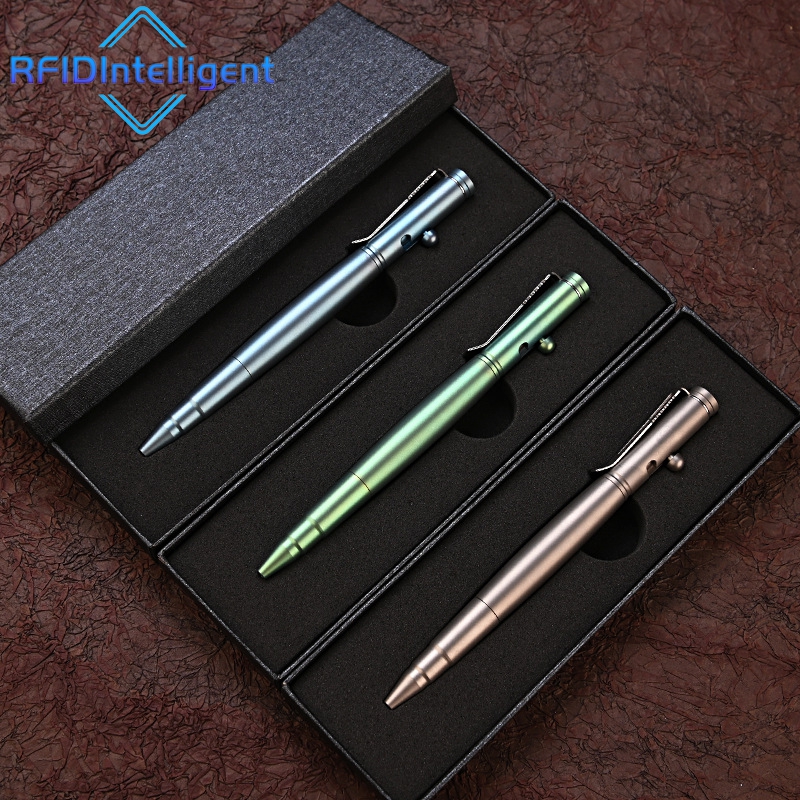 Portable Titanium Alloy Ballpoint Pen Writing Pen Self Defense Personal Security Equipment for Outdoor Traveling Office Gift