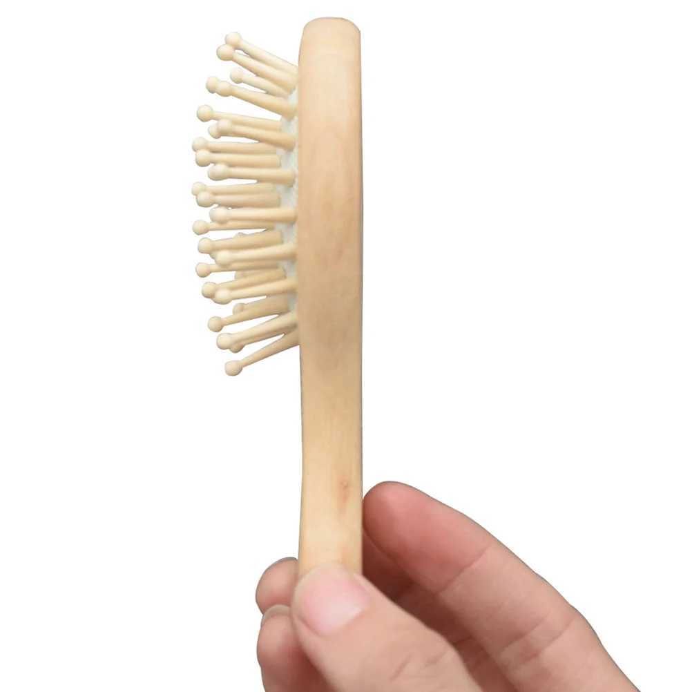 Wooden hair brush portable oval hair comb tangle free hair comb small hair comb birthday gift W241112