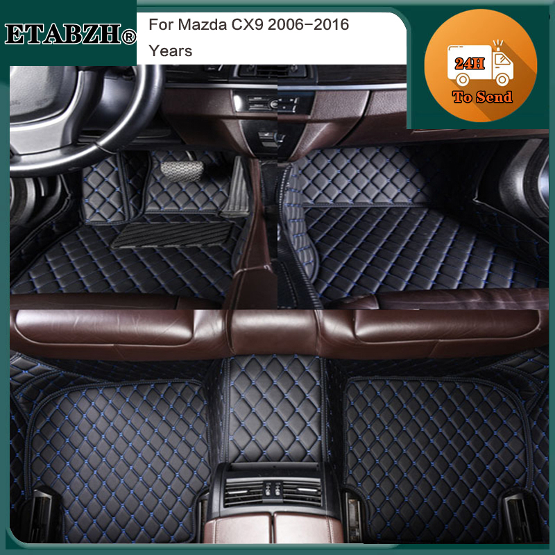 Custom Floor Mats Special Waterproof And Non-slip Leather Carpet For Mazda CX9 2006-2016 Years Car Accessories