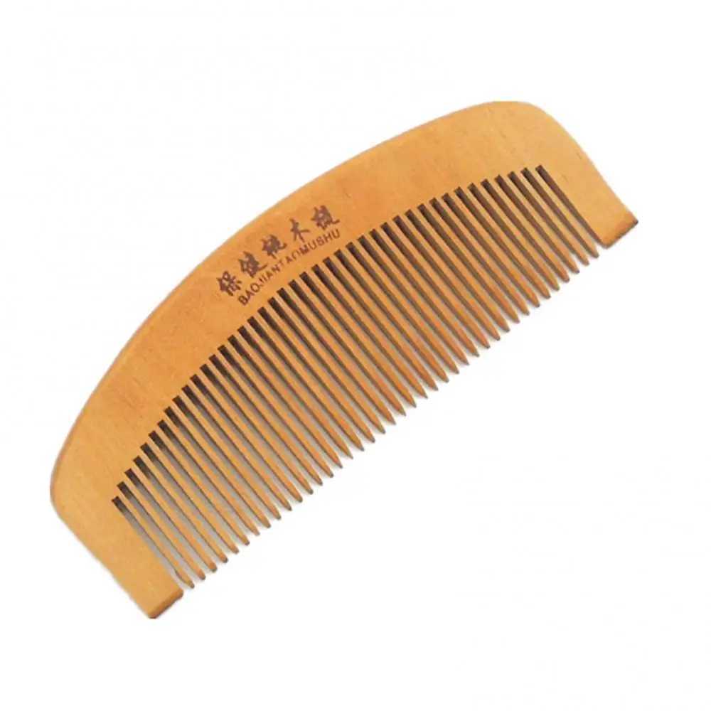 Pcs natural peach wood comb for hair health closed teeth anti-static hair massage beard care beauty accessories W241112