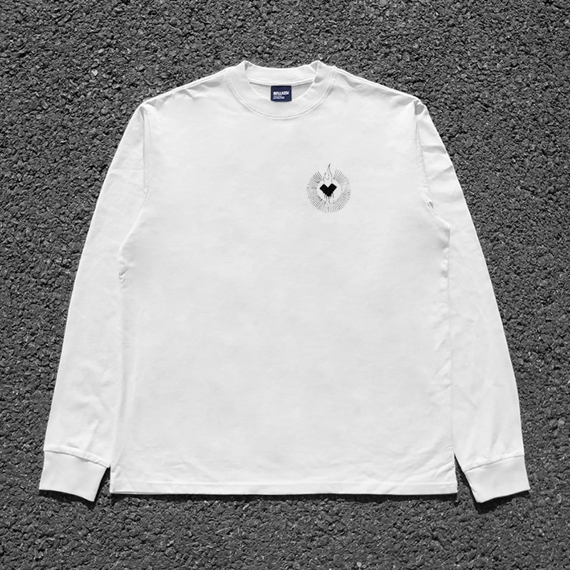 Chicano Graphic Print 100 Cotton T-shirt for Mens Super Large Skateboarding Hip Hop Y2K Clothing Long Sleeve Retro T-shirt Spring and Autumn 241112