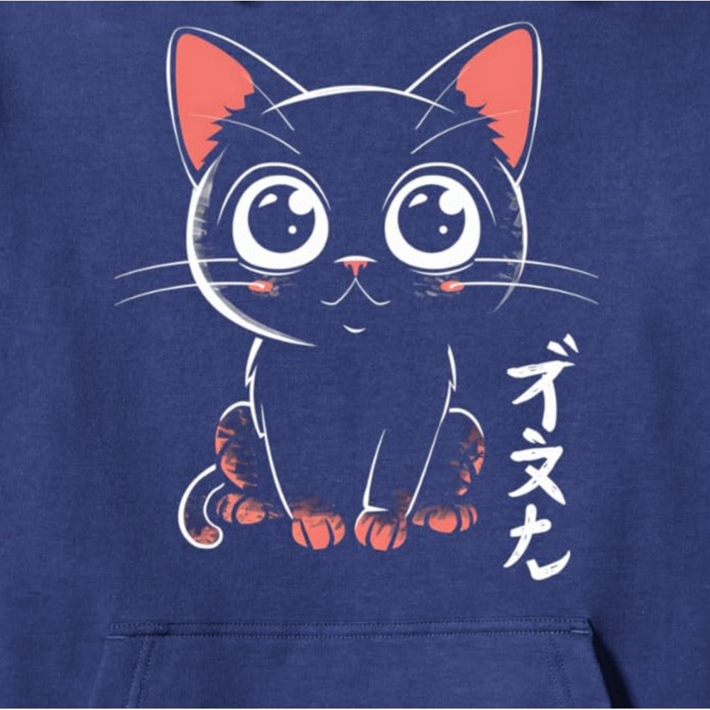 Hoodie for Mens Womens Cat Cute Kawaii Japanese Distressed Art Design for Pet Pullover Hoodie Graphic Hoodies sweatshirt cool nice
