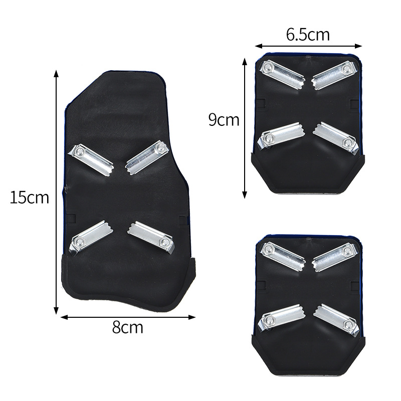 Universal 3Pcs Racing Manual Non-Slip Foot Pedal Pad Cover Aluminum Automatic Gear Brake Accelerator Car Interior Accessories
