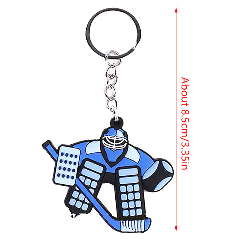 Sports Hockey Keychain Ice Hockey Key Ring Fan Gifts Pendant Hockey Fashionable Jewelry Accessories Car Key Chain Souvenir