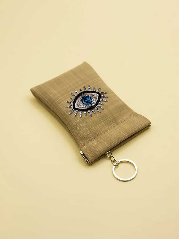 Key Wallets - PU Leather for Women Scratch-Resistant Decor Multilayered Realism with Pearls cf4bf