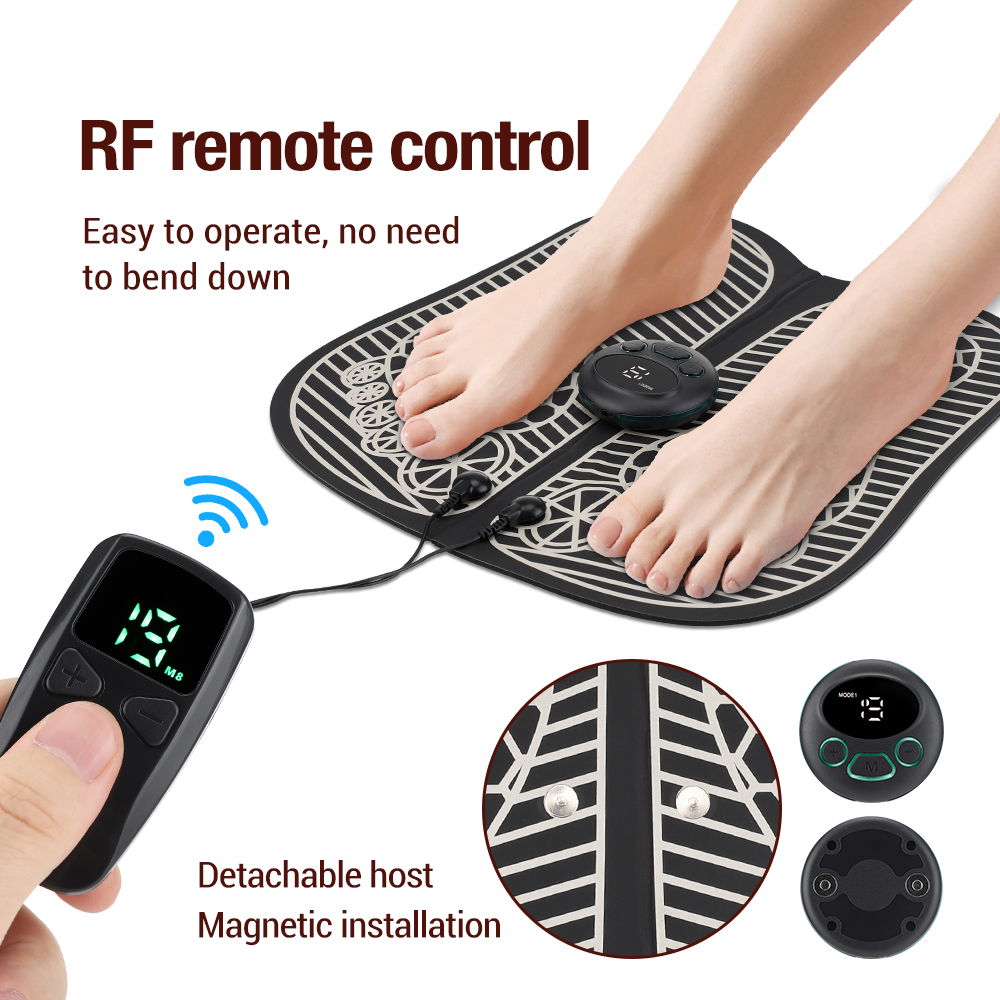 EMS Foot Massager Mat Muscle Stimulator Electric TENS Heating Feet Massager Pad Foldable Massage Mat Terapia Fisica Salud ffa4e