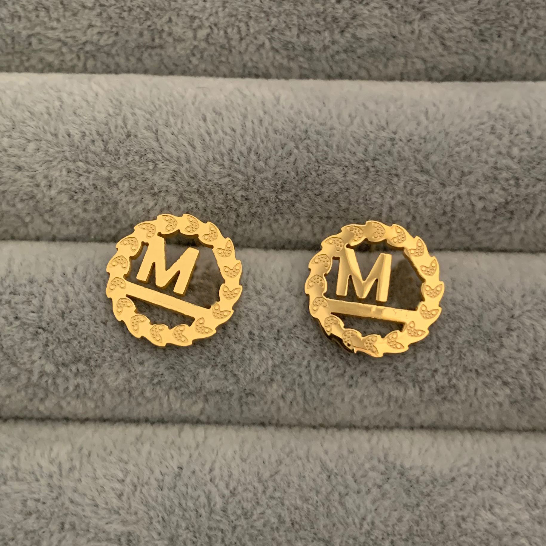 Luxury Brand Women Designer Earrings Studs Classic Size Trendy M Letter Stainless Steel Fashion Couple Earrings For Lady Gifts