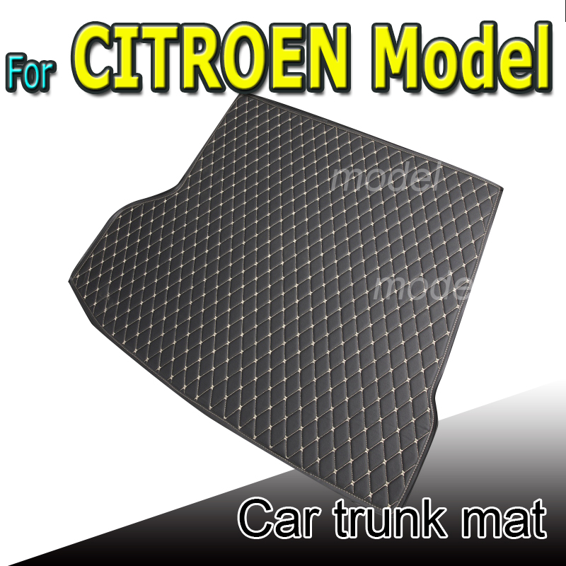 Waterproof Car Trunk Mat For CITROEN C3-XR C3 Aircross C3 Shine C4 C4 Aircross Grand C4 Picasso C5 Cargo Liner Boot Carpets f72b8