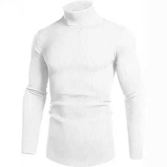 New mens warm sweater for winter 2024 European and American youth leisure turtle neck Plover knitted sweater. W2411111