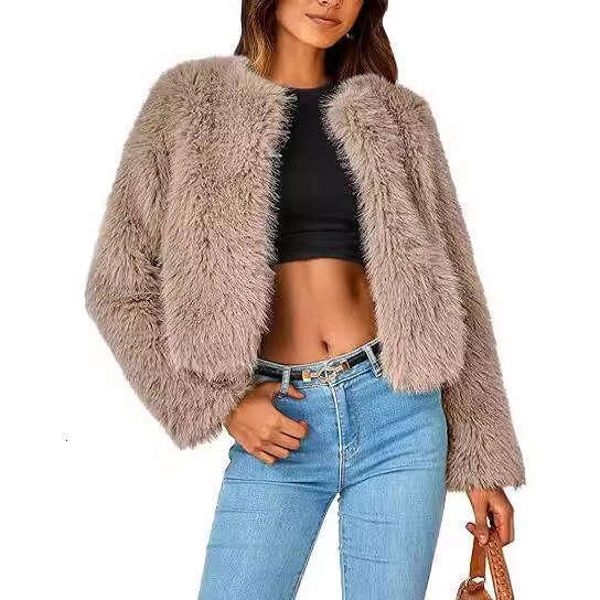 shanshi fur coat women Fashion Show Women's Autumn/Winter Imitation Fur Medium to Long Coat