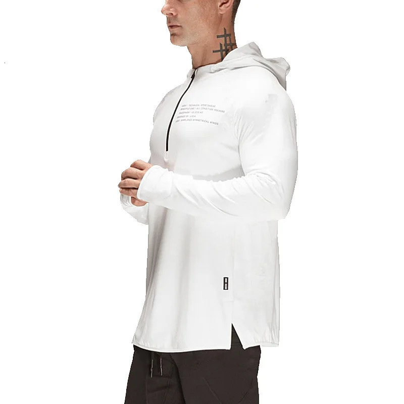 Mens Autumn Fashion Fitness Hooded Sportswear Gym Running Training Jogging Hoodie Casual Jacket Male Pullover Coat 241111