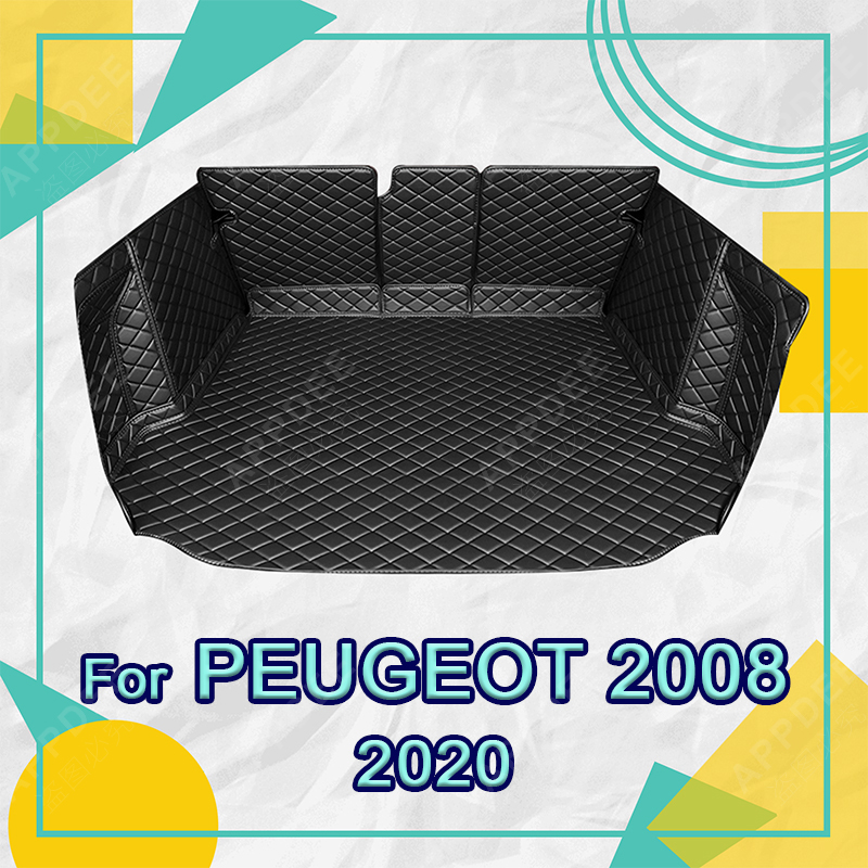 Auto Full Coverage Trunk Mat For PEUGEOT 2008 2020 Anti-Dirty Car Boot Cover Pad Cargo Liner Interior Protector Accessories 14f55