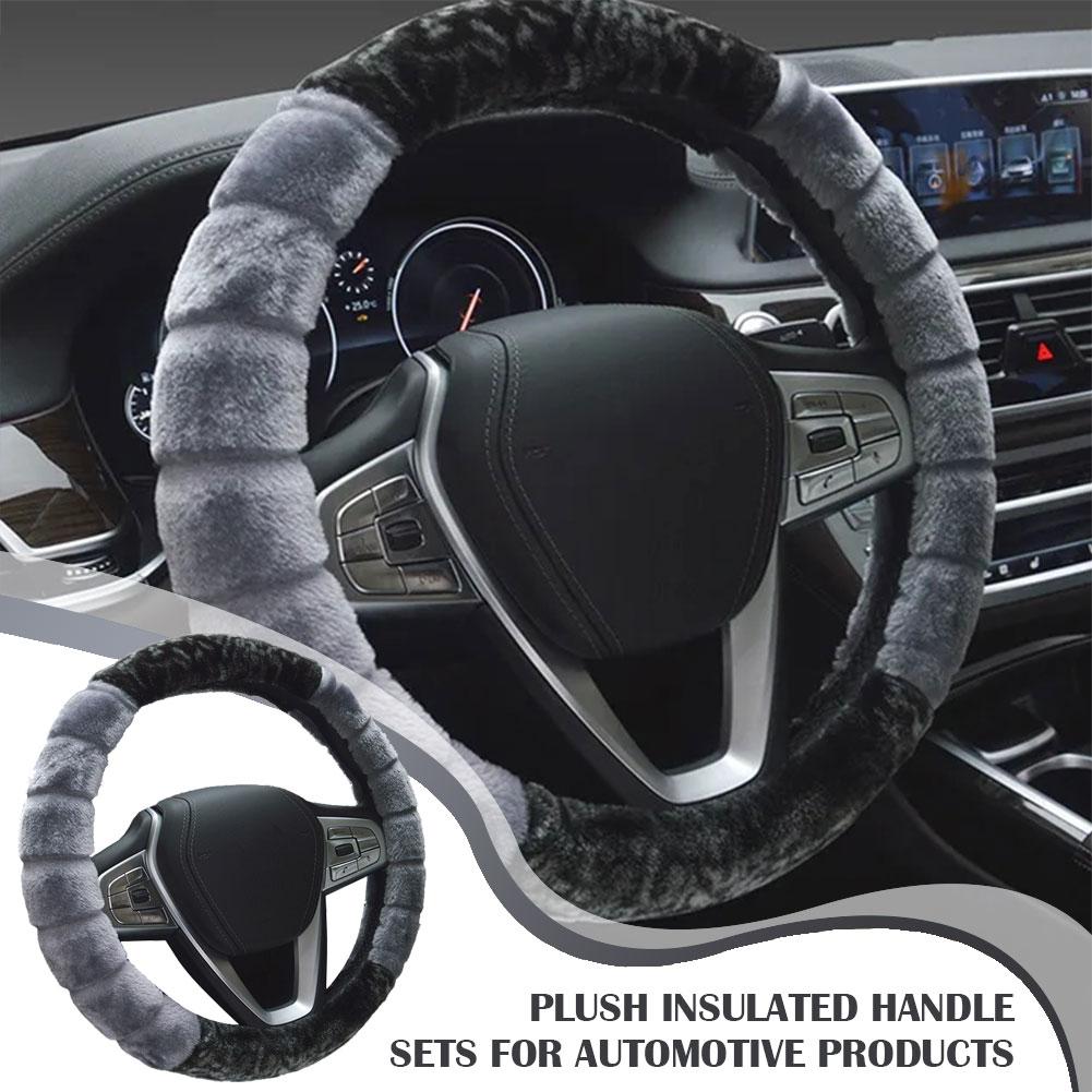 Universal Winter Super Soft Plush Car Steering Wheel Warm Faux Auto Fur Steering-Wheel On 37/38cm The Cover Handlebar W8S1