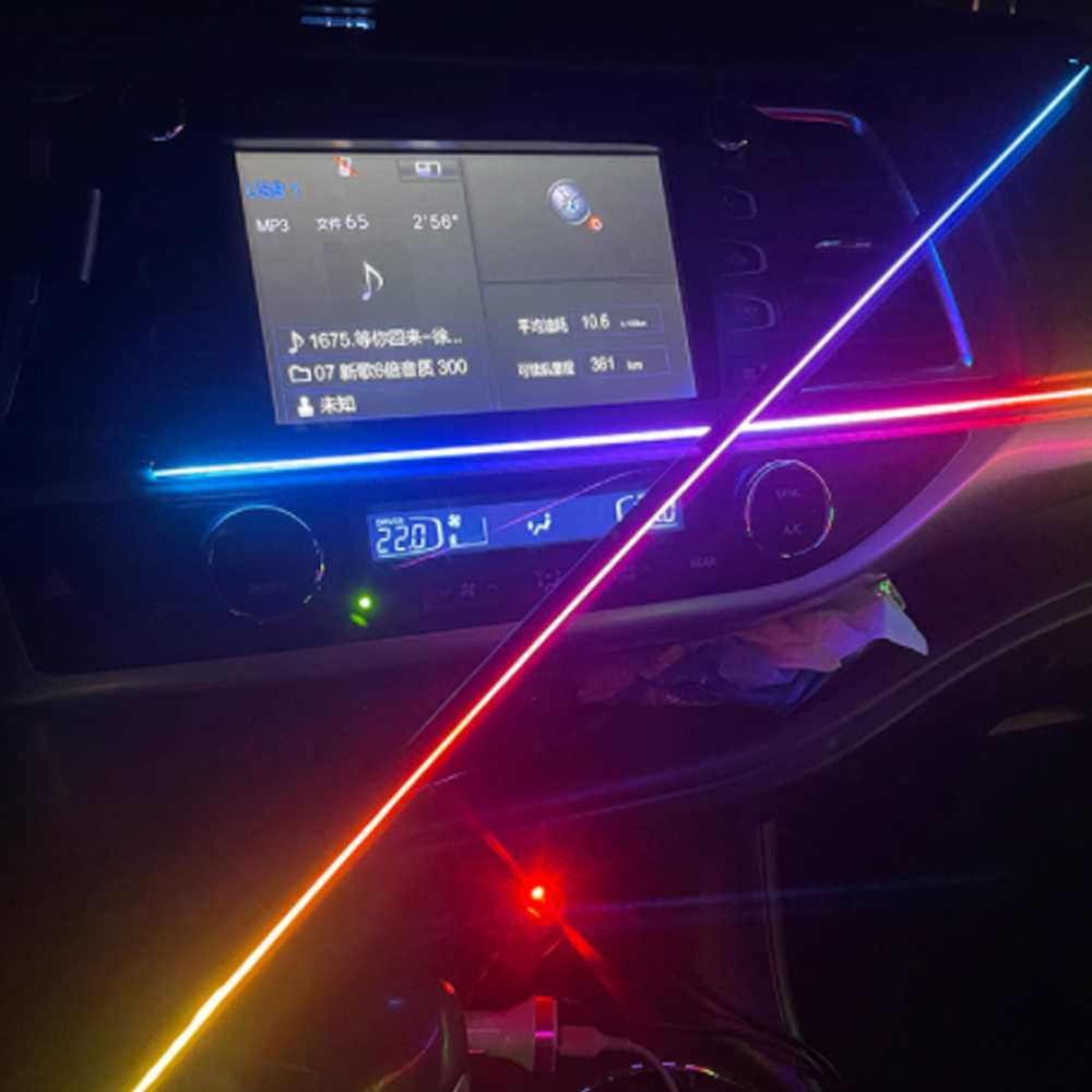 RGB Symphony Ambient Light Parts 64 Colors 35cm 75cm 110cm LED Light Strip 3 Pins/4 Pins Plug Atmosphere Lamp Car Accessories