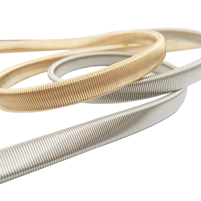 Elastic Belts Women Stretch Skinny Waist Belt Wedding Design Clasp Metal e8072 5