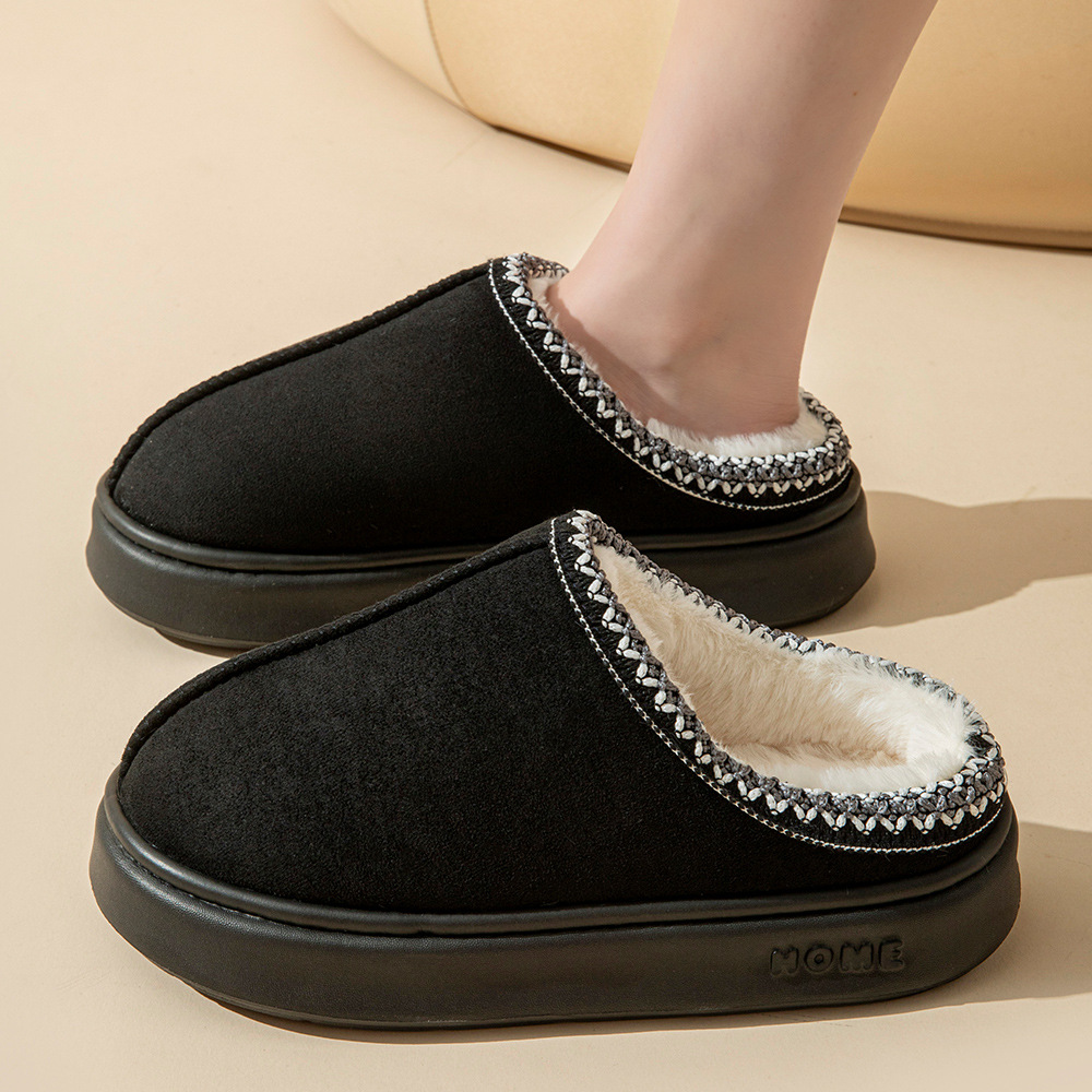 Designer Slides for Men & Women - Stylish Thick Soled Cotton Slippers with Flat Bottom 4 387c2