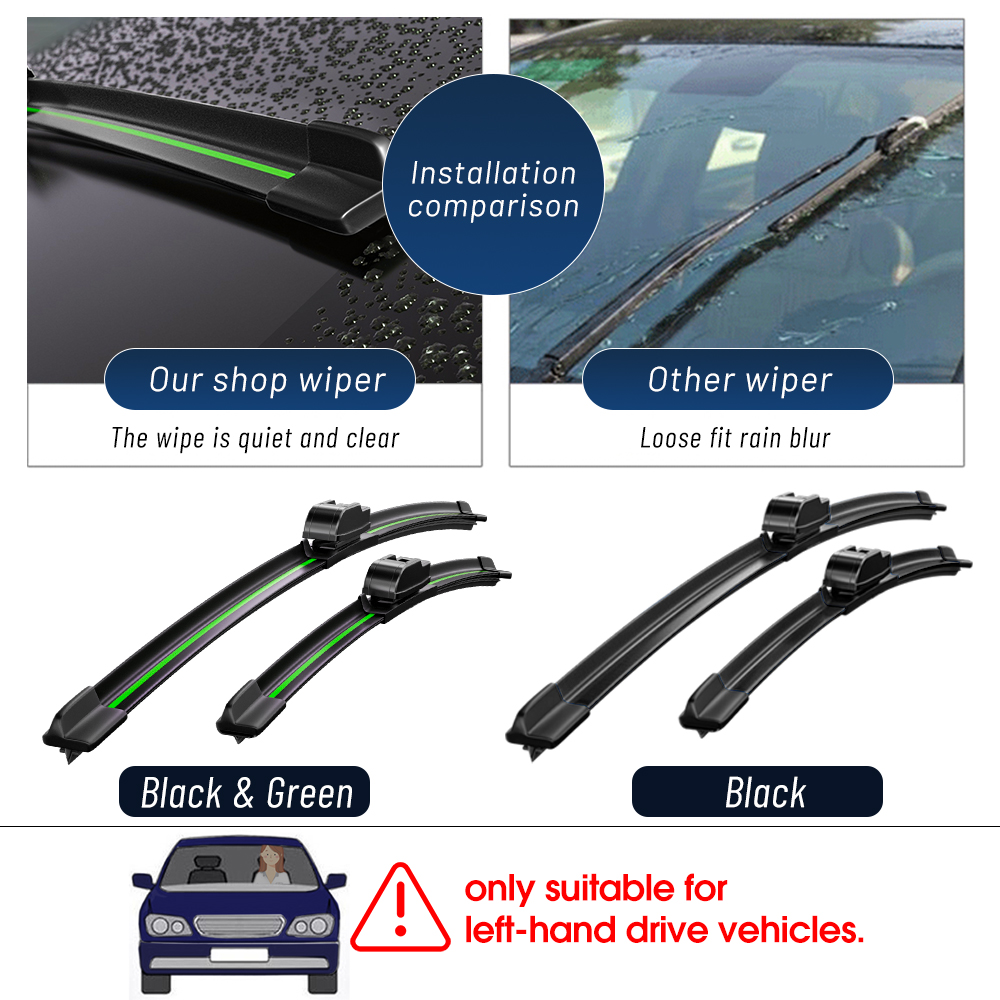 2pcs Front Windshield Wiper Blades For Ford Taurus 2010-2019 2011 2012 2014 2015 2016 2017 2018 Windscreen Window Accessories