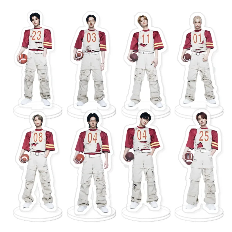 Kpop STRAY-KIDS Figures Acrylic Stand Bang Chan Hyunjin Ball Suit Series Figure Model Desktop Decorative Fans Collectibles Gifts