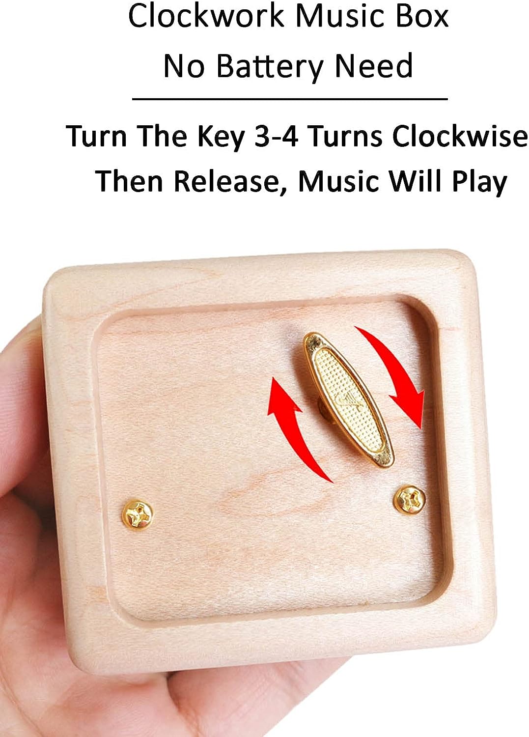 Coldplay Theme Music Box Solid Maple Wood, Yellow Finish | 2024 Birthday Gift dh911125171