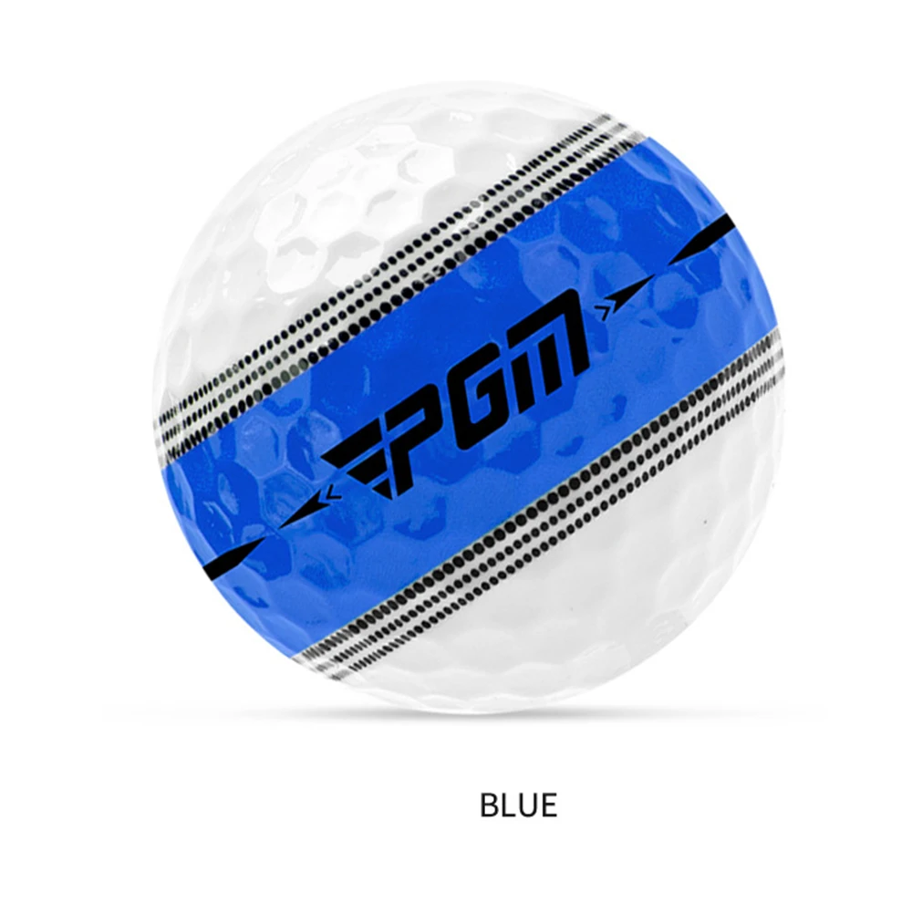 PGM Golf Ball 360 ° Orbit Aiming Line Ball Stripe 2 Layer Ball Suitable for Beginners Practice Indoors Outdoors Golf Supplies