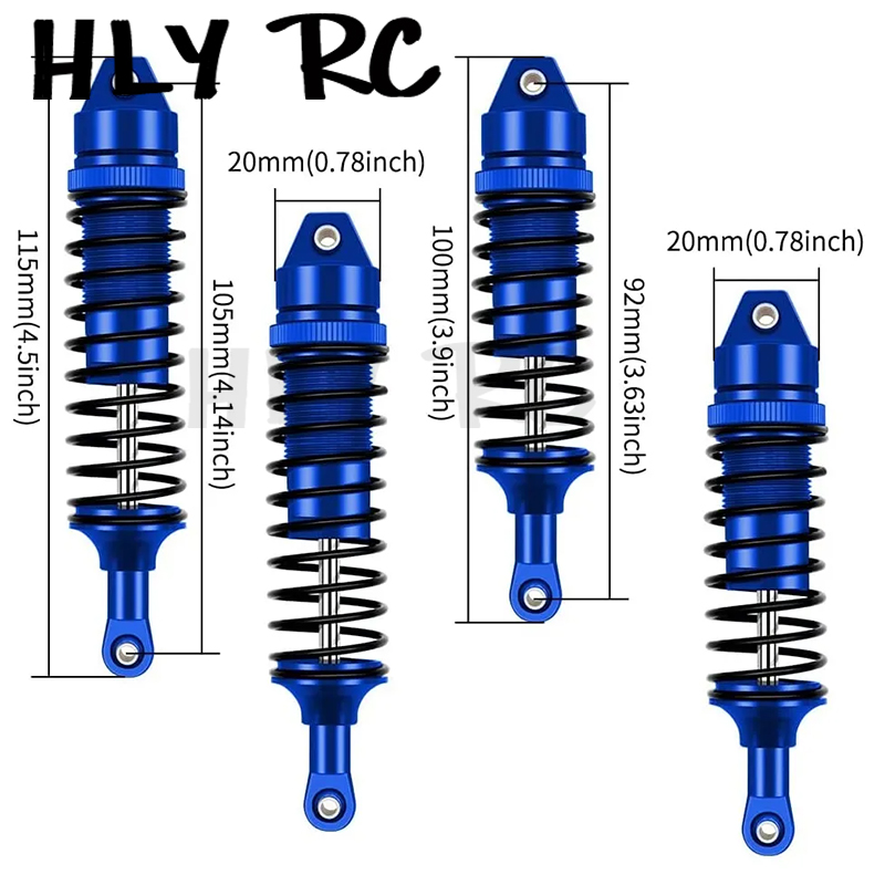 Full Metal Front And Rear Shock Absorber For Traxxas Slash 4X4 VXL 2WD Rustler Stampede Hoss 1/10 RC Car Upgrades Parts