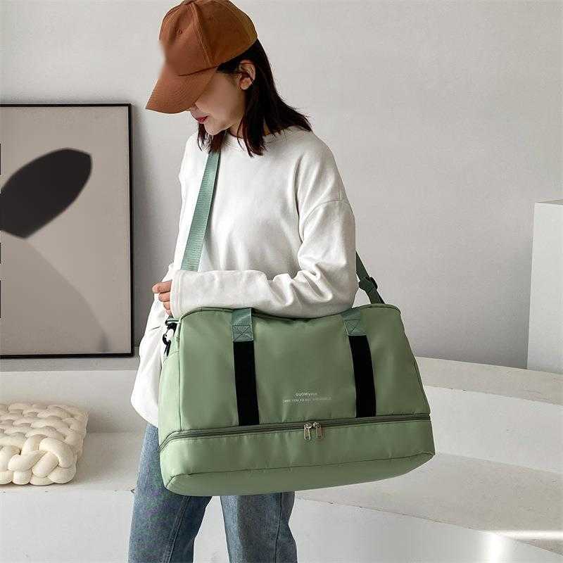 Fashion Sports Yoga Fitness Bag Dry Wet Separation Large Capacity Travel Bag Short Distance Business Trip Boarding Hand Luggage Bag