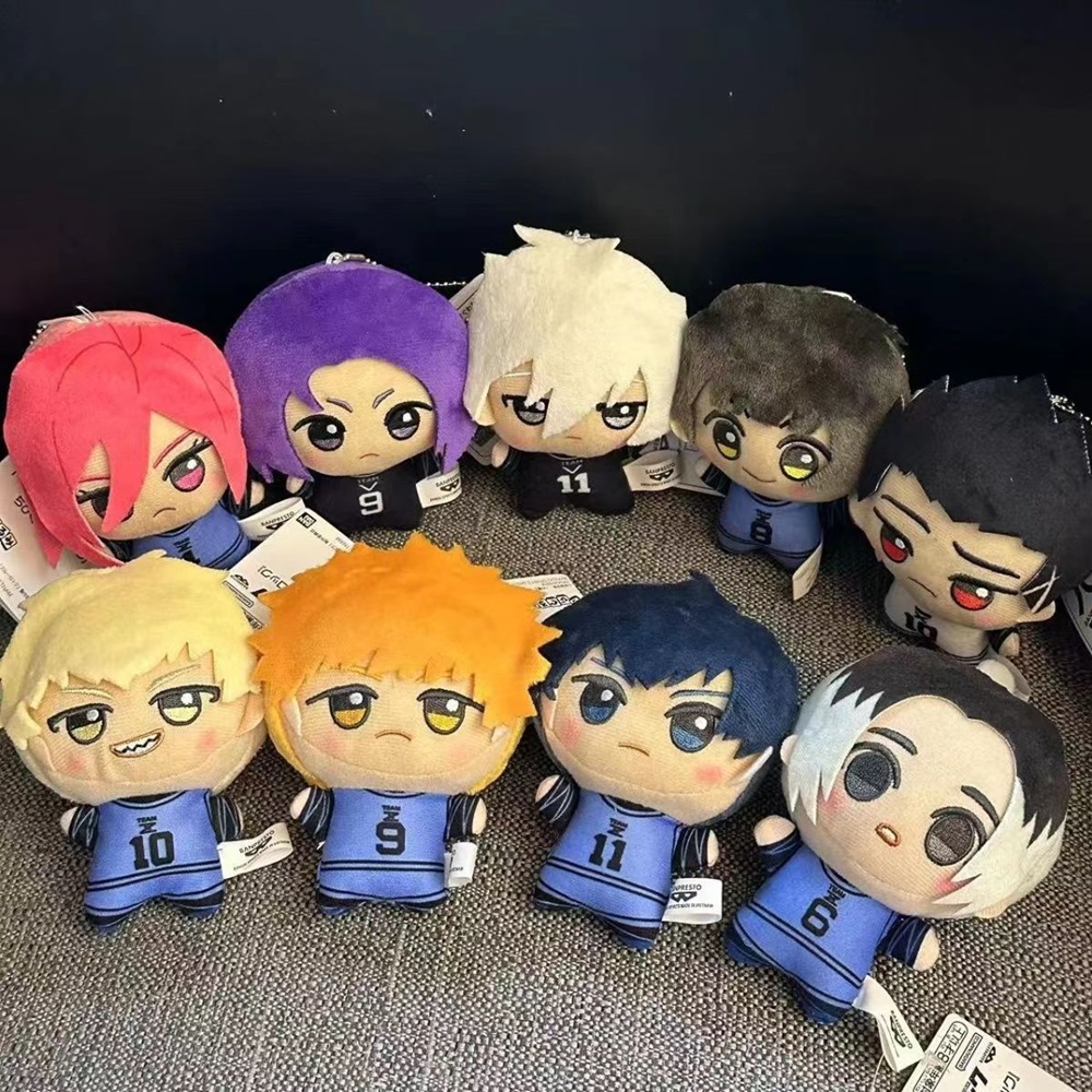 Blue Lock Plush Isagi Yoichi Nagi Seishiro Bachira Meguru Mikage Reo Anime Cosplay Pendant Keychain Stuffed Doll Kids Gift