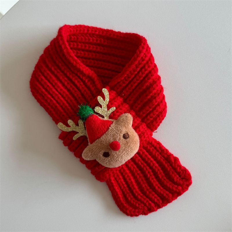 Pets Santa Scarf Christmas Scarf for Cats Pets Christmas Costume for Cat Rabbit Puppy Doll