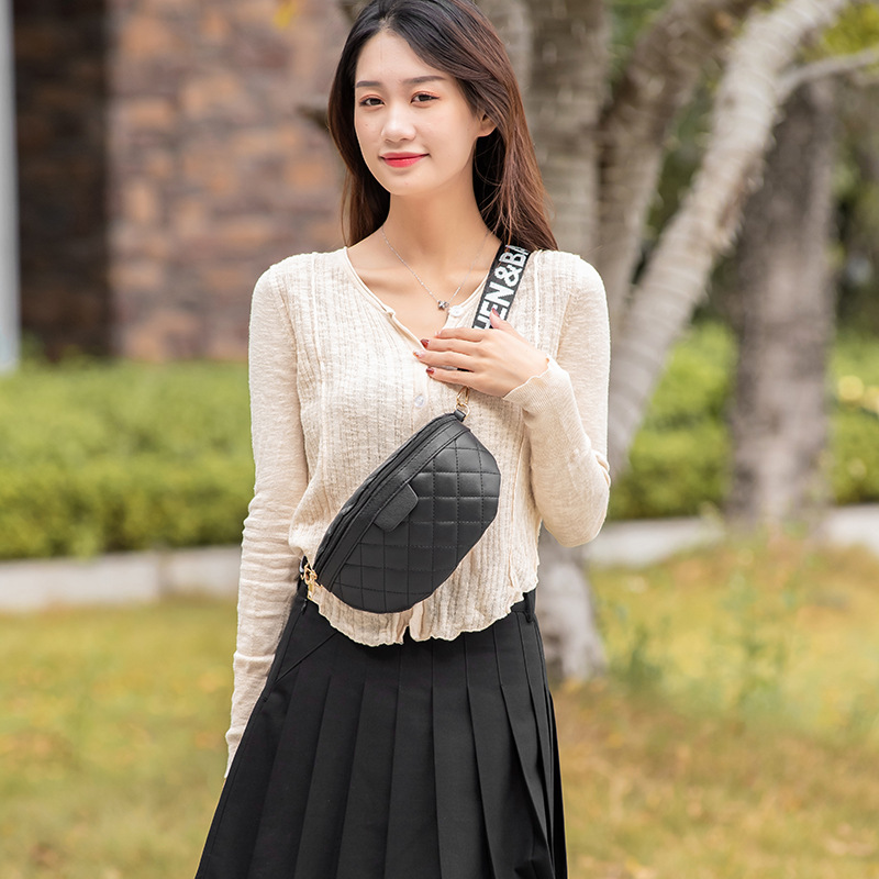 Trendy Women's Shoulder Bags: Fashionable Rhombus Chest Bag With Adjustable Straps - Lightweight Casual Bags For Ladies And Daily Use New Free De