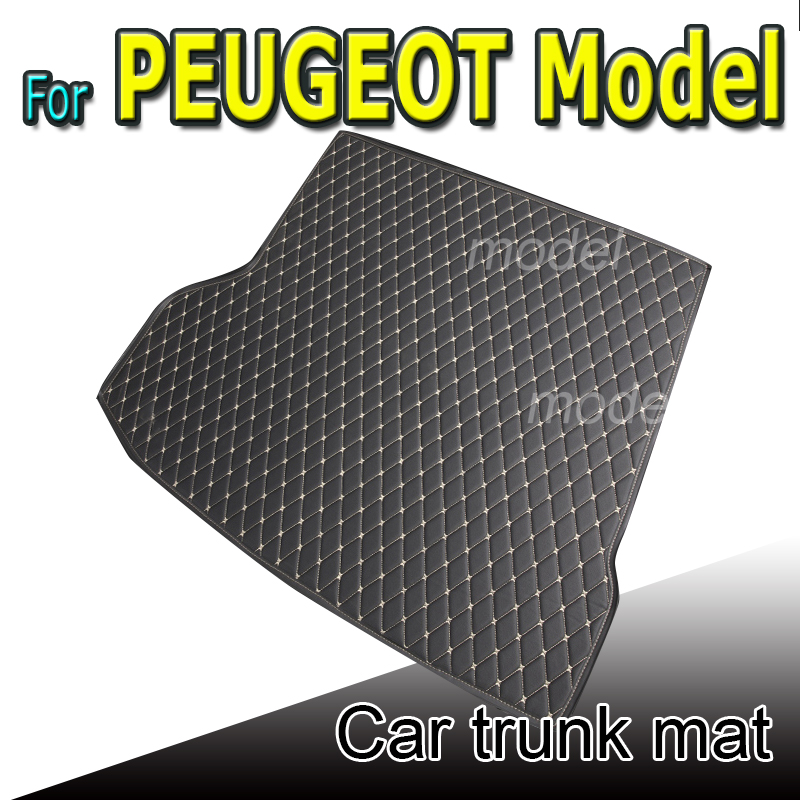 Waterproof Car Trunk Mat For PEUGEOT 508 508sw 208 2008 3008 4008 Cargo Liner Boot Carpets d06f8