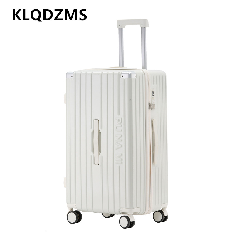 KLQDZMS 20"24"26"28 Inch High-quality Lage Large-capacity Trolley Case Men Boarding Box Universal Wheel Rolling Suitcase f9556