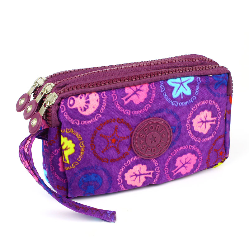 Women Zipper Wallet Canvas Fabric Lady Purses Moneybags Coin Purse Clutch Wristlet Handbag Girls Wallet Burse Billfold