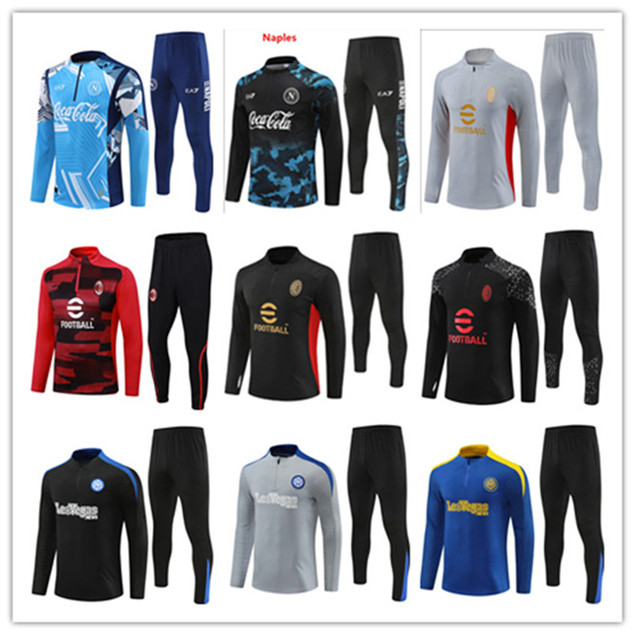 2024 2025 AC tracksuit milano maglia training survetement camiseta chandal kit 24/25 Inter football milano tracksuit men and kids uomo calcio Squitude Jogging