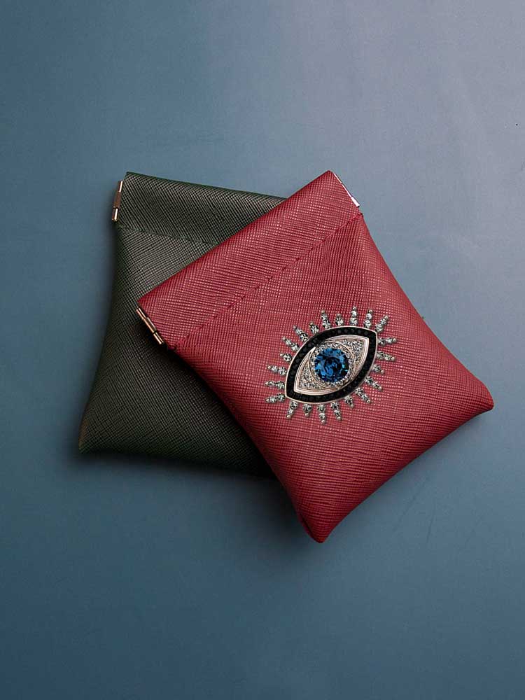 Key Wallets Simple PU - Ultra-Thin Coin Pouch Radiant Cluster Decor Sier & Gold 4ffc8